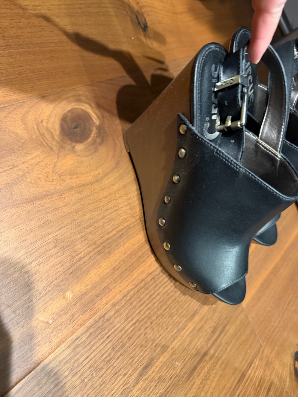 Circus by Sam Edelman Black Open-Toe Slingback Heels - Picture 2 of 5